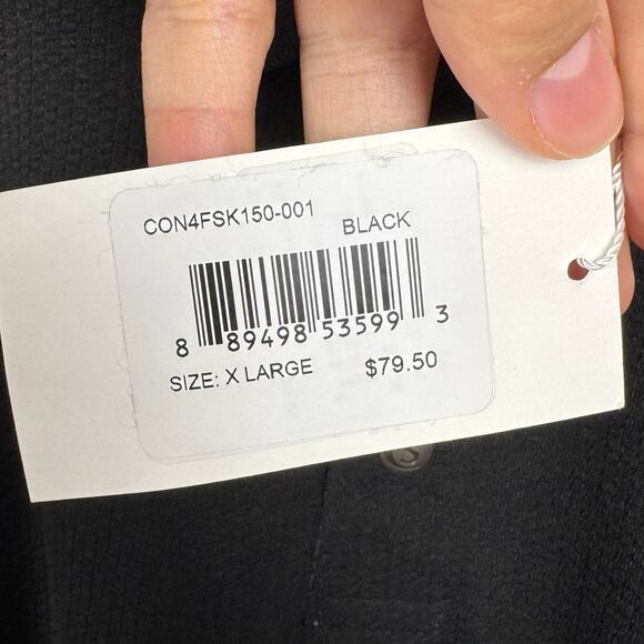 Con.struct Black Stretch Long Sleeve Knit Polo Size XL - Picture 7 of 8